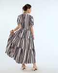 SIXDO Chiffon Flared Dress for Women